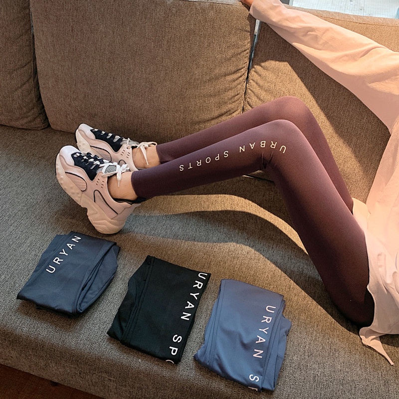 [For Yoga] Quần legging ôm dáng chín tấc ôm dáng họa tiết da cá mập cho nữ