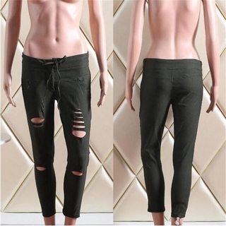 Quần Legging Nữ Dài Rách Gối Thời Trang
