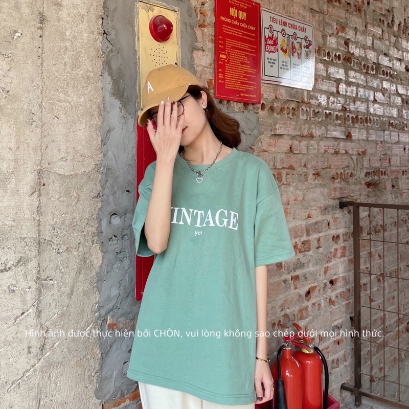 Áo thun 3158 MÀU XANH hàng loại 1 chất dày dặn Cotton Unisex CHÒN CLOTHING