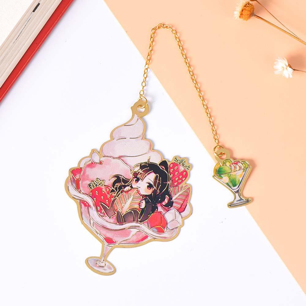 Pewany Mo Dao Zu Shi Dây Tua Rua Hua Cheng Mặt Dây Chuyền Đánh Dấu Sách Bằng Kim Loại Wei Wuxian Lan Wangji