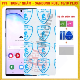 Dán dẻo PPF loại trong và nhám cho mặt trước, sau Samsung Note 10, Note 10 Plus