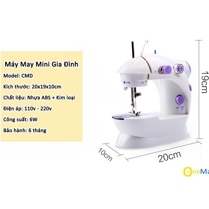 Máy May Mini Có Đèn Led CMD  FREE SHIP   Máy Khâu Mini Tiện Lợi