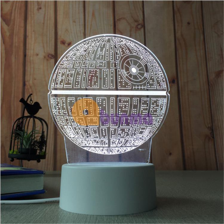 Đèn ngủ, đèn trang trí, Led 3D hình Quả Cầu Số