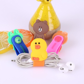 Dây Quấn Tai Nghe, Cáp Sạc Chống Rối Bằng Silicon Có Nút Bấm