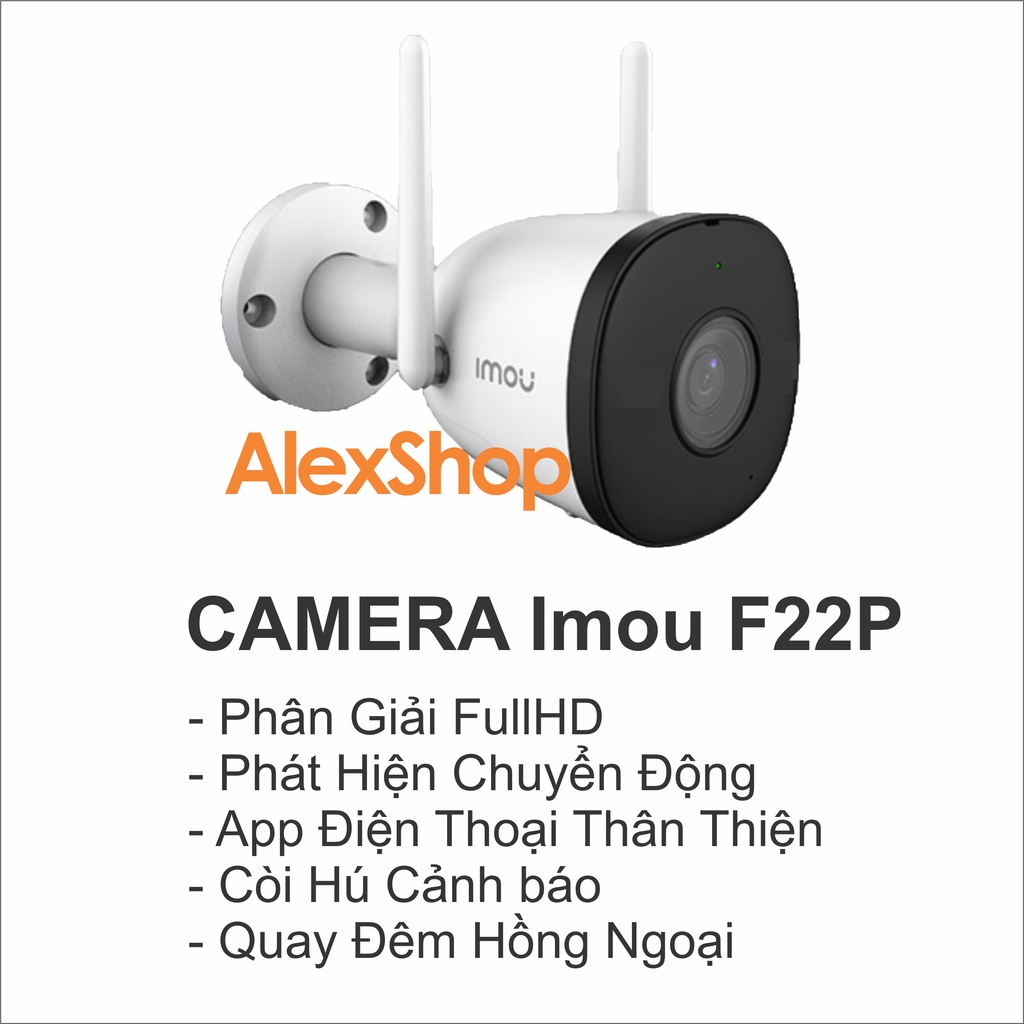 [64Gb] Combo 6 Camera Imou A22 (4) và F22 (2) FullHD Trong Nhà Ngoài Trời - Chính Hãng