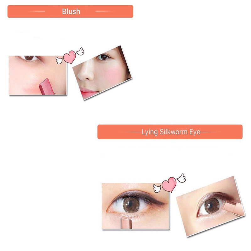 Thỏi Phấn Mắt Hai Màu Sắc Tuyến Tính Chống Nước Dễ Lên Màu