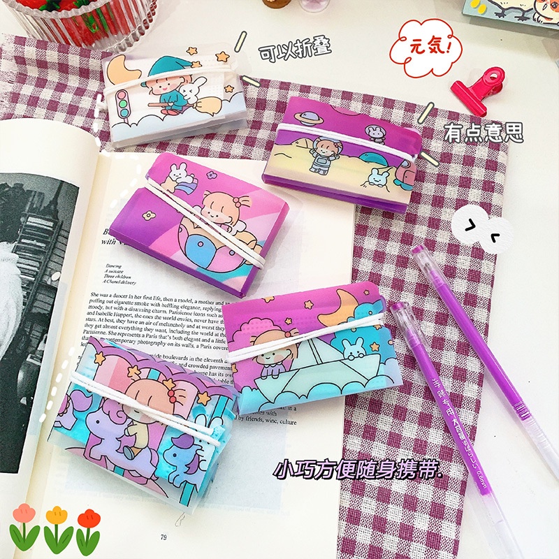 TAILI Túi đựng khẩu trang  in họa tiết hoạt hình dễ thương