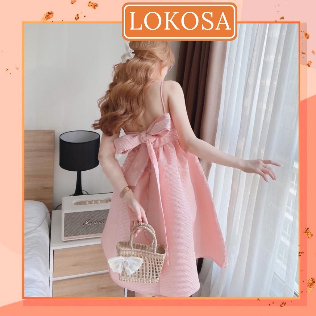 Váy Trắng Tiểu Thư LOKOSA Váy Babydoll Nơ 2 Dây Lưng Form Bồng Hàn Quốc Phong Cách Tiểu Thư VD070 | WebRaoVat - webraovat.net.vn