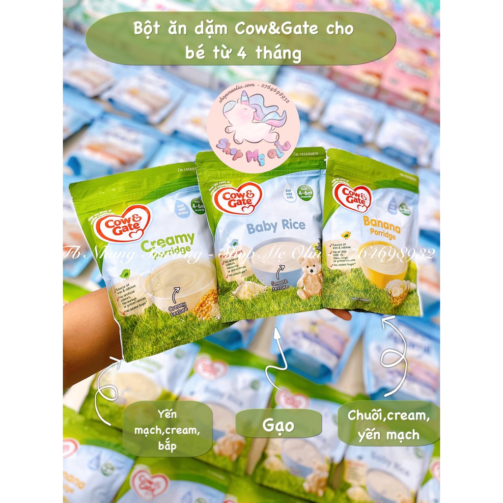 Bột ăn dặm Cow&Gate cho bé 4 tháng 125g