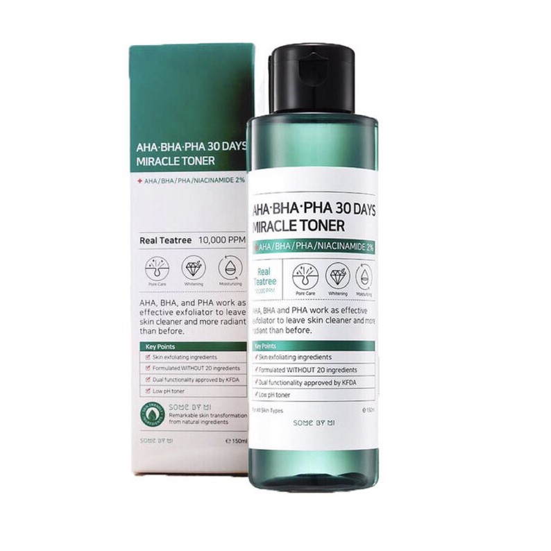 Nước Hoa Hồng Some By Mi AHA-BHA-PHA 30 Days Miracle Toner 150ml Nhập Khẩu