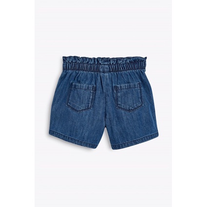 Quần short jean zara cạp bèo phối nơ điệu đà cho bé gái, chất mềm mượt thoải mái
