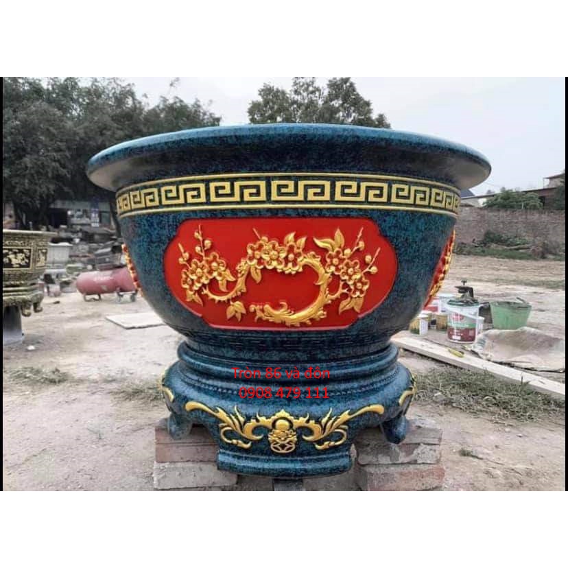 Khuôn chậu cảnh ABS tròn 86 và chân đôn.