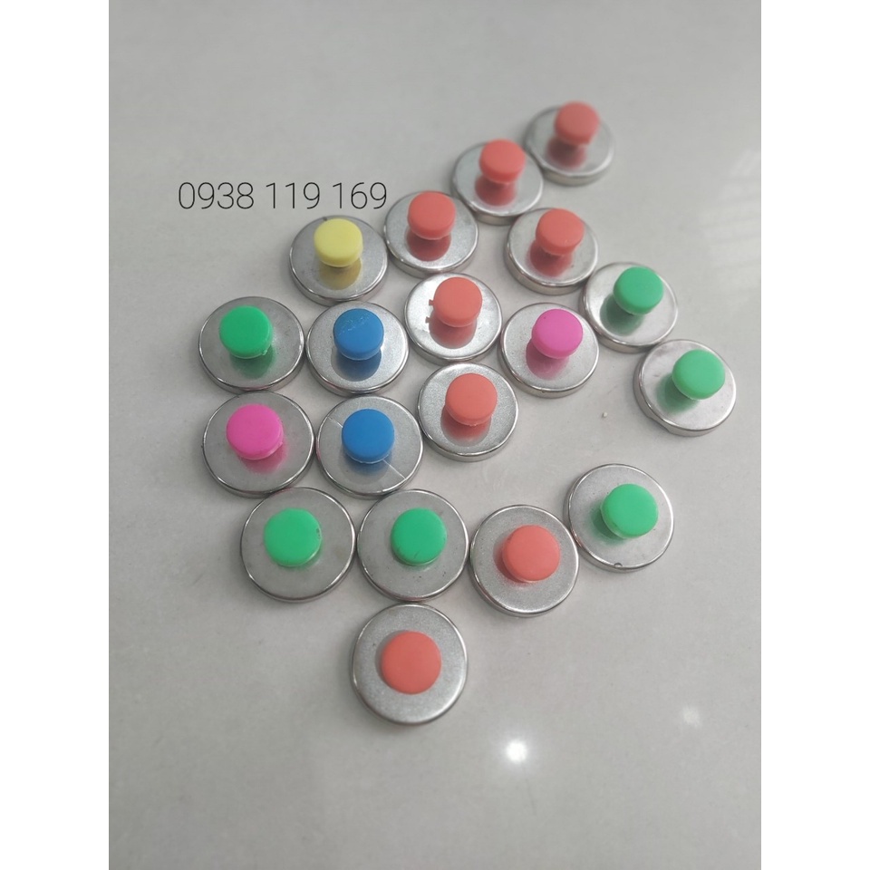 Nam châm đính bảng phi 32mm nhiều màu sắc