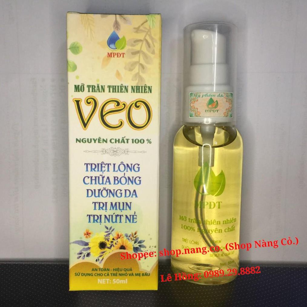 [Chính Hãng] Tinh Chất MỠ TRĂN Veo Nguyên chất TRIỆT LÔNG, HẾT NỨT NẺ, LÀNH BỎNG, DƯỠNG DA, GIẢM MỤN...