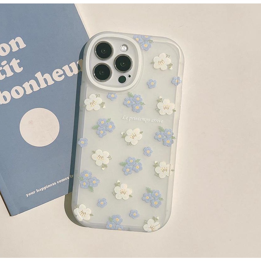 Ốp lưng IPhone  trong bo tròn hoa cúc nhỏ 6/6s/6plus/6splus/7/7plus/8/8plus/xs/11/12/13/14/Pro/Plus/Promax TBT9