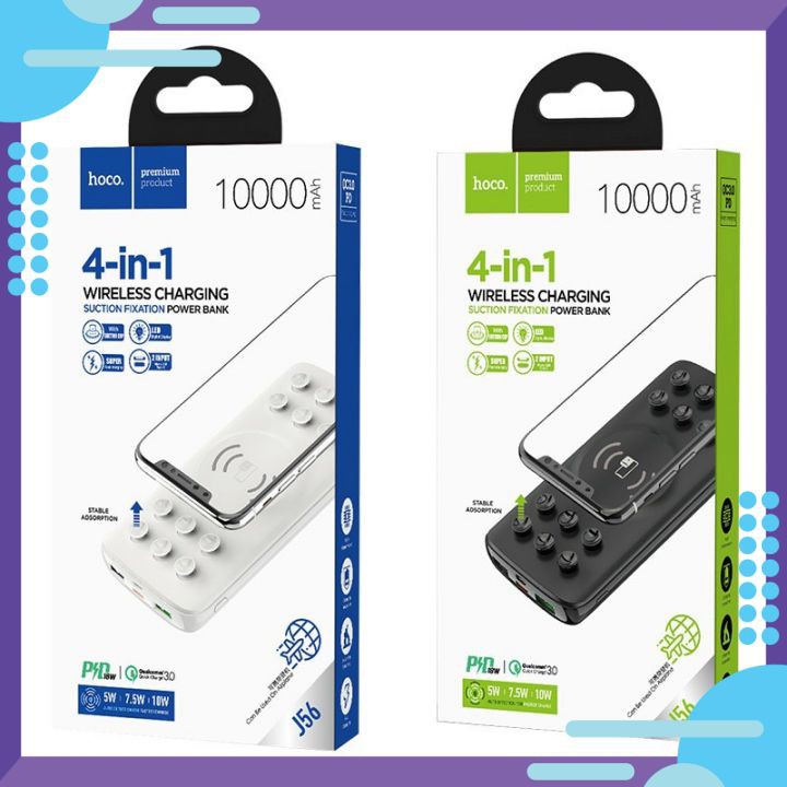 Pin sạc dự phòng 10000mAh hoco J56 có đèn báo trạng thái-Hàng phân phối chính hãng