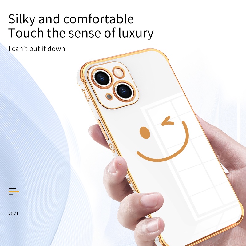 Ốp Điện Thoại Silicon In Hình Mặt Cười Sang Trọng Cho iPhone 11 Pro MAX XS XR XS MAX 7 8 Plus