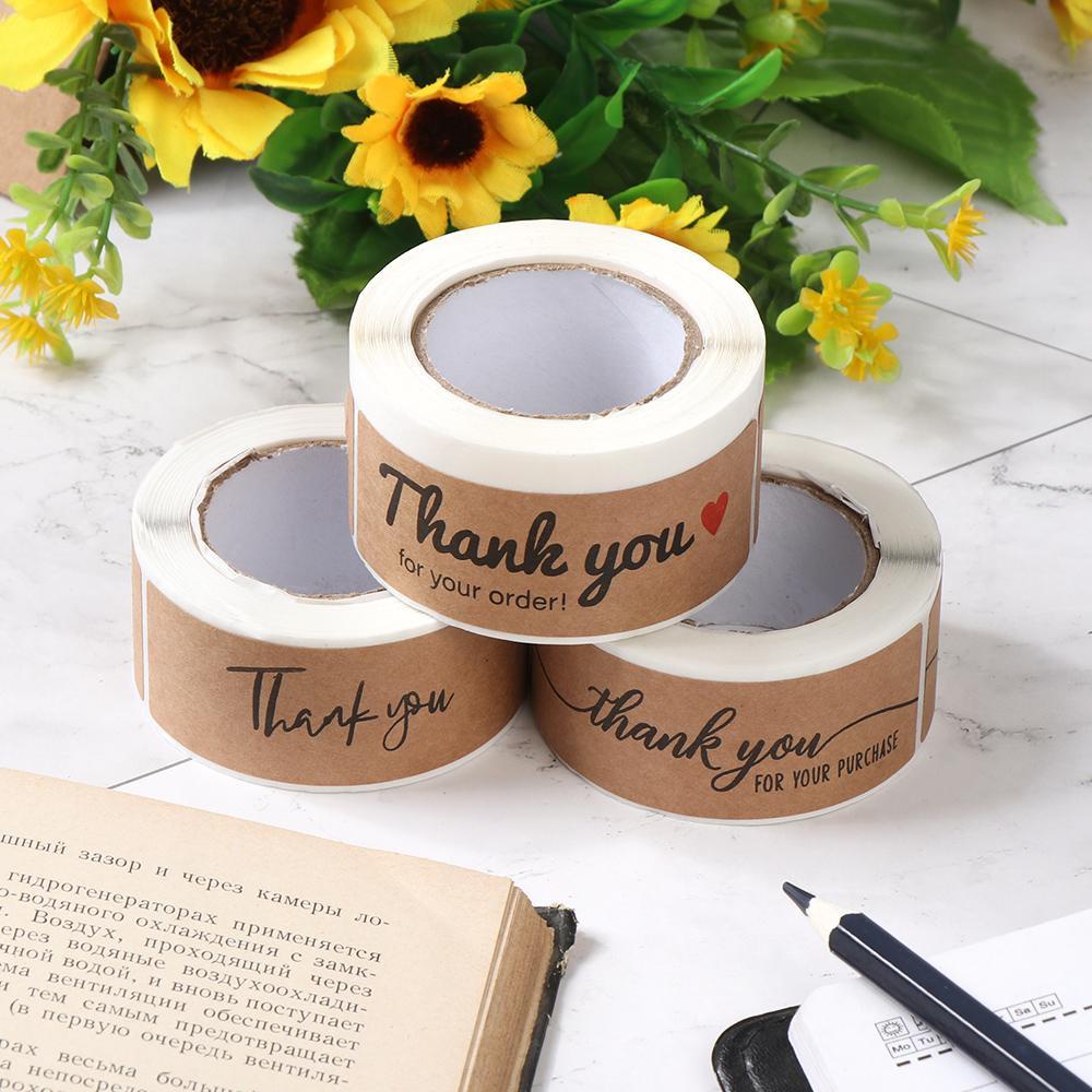 ORIENTLII Cuộn 120 Nhãn Dán 3x1 Inch In Chữ Thank You For Your Order