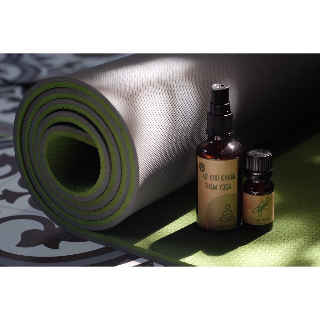 XỊT KHỬ MÙI THẢM YOGA  TINH DẦU SẢ TÍM