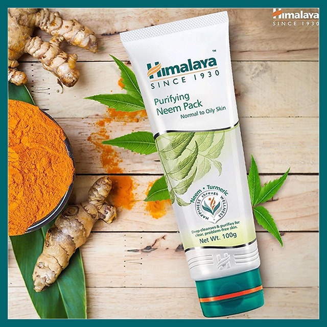 Mặt Nạ Neem Làm Sạch Sâu Loại Bỏ Mụn, Bã Nhờn| Himalaya Purifying Neem Face Pack 100ml - Tặng Cọ Quét