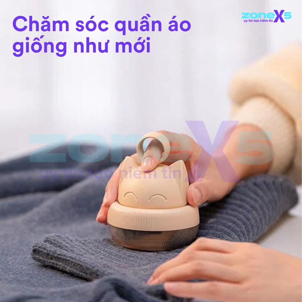 Máy cắt lông xù dễ thương hình mèo Xiaomi 3Life -Máy cắt xơ vải quần áo