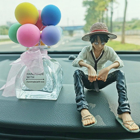 Mô hình nhân vật anime Luffy dễ thương dùng trang trí bảng điều khiển xe ô tô chất lượng cao