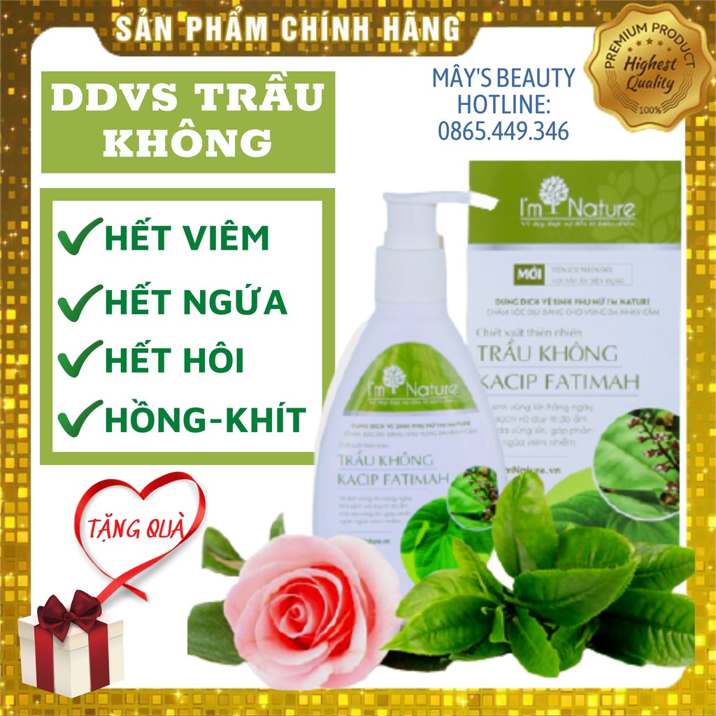 Dung Dịch Vệ Sinh 💚FREESHIP💚 Dung Dịch Vệ Sinh Phụ Nữ Trầu Không Dạng Gel I’M Nature, Thành Phần Tự Nhiên 150ml