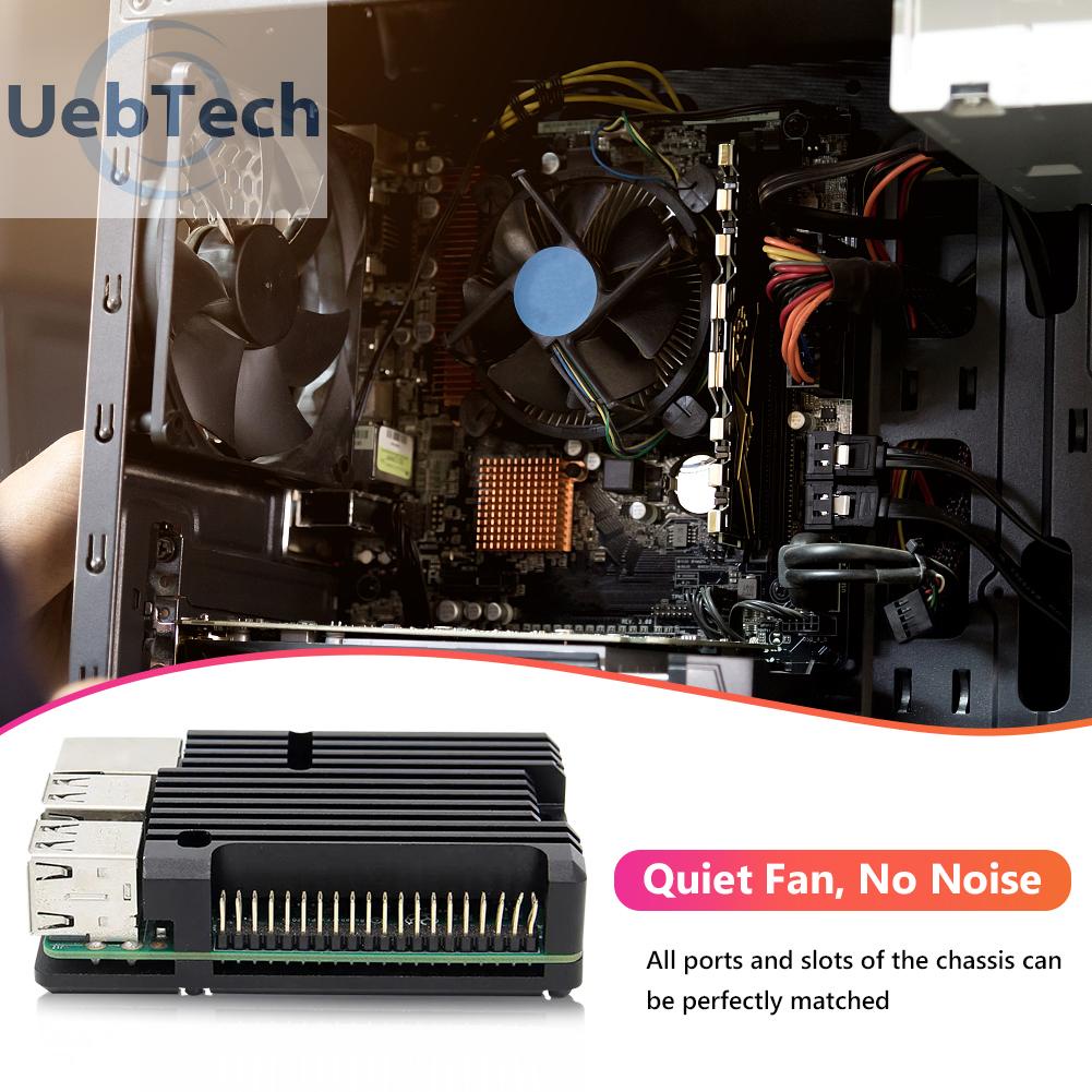 Vỏ nhôm có/ không có quạt làm mát kép cho Raspberry Pi 3 Model B B+
