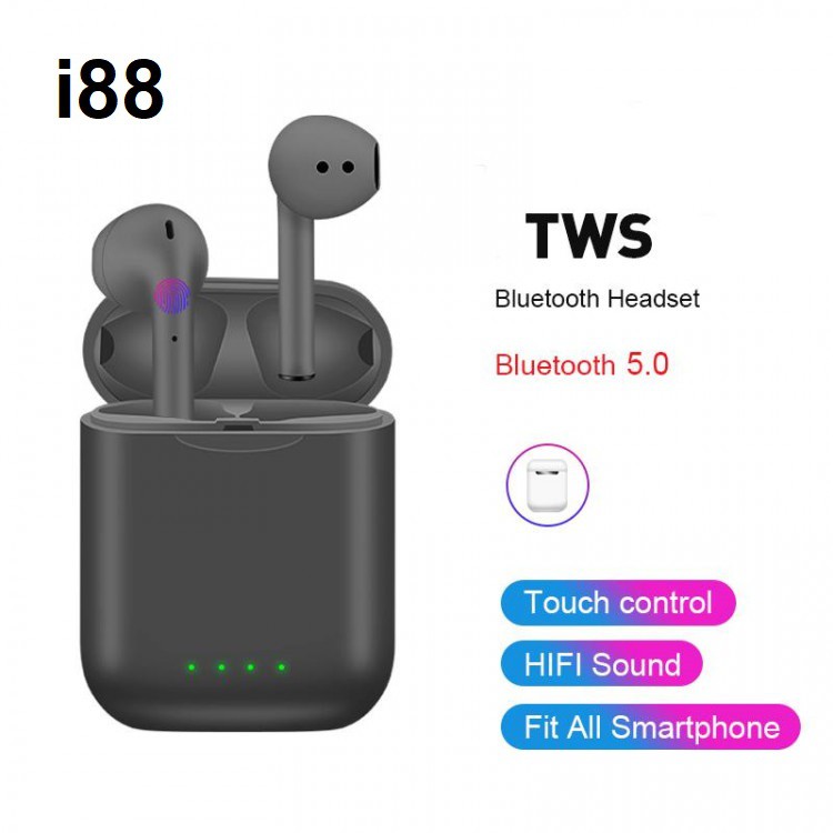 Tai nghe Bluetooth không dây i12 Tws bản 5.0 fullbox - Tặng kèm sạc và hộp, âm thanh cực chất