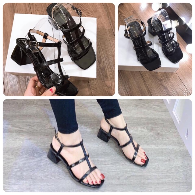 Giày sandal ba quai gân giữa mã H1