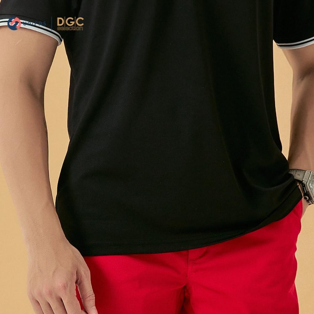 Áo polo nam DGCs ngắn tay dáng suông bo kẻ viền trẻ trung, chất vải thoáng mát chống tia UV SAPBB01M