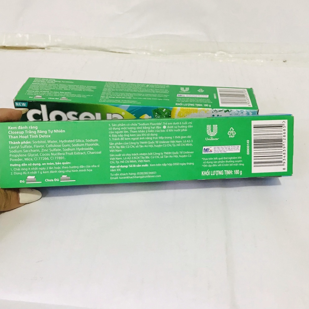 KEM ĐÁNH RĂNG CLOSE UP TRẮNG RĂNG TỰ NHIÊN 180G