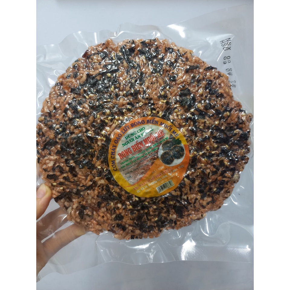 Cơm cháy gạo lứt chà bông rong biển muối mè ăn kiêng eatclean gói 100gr