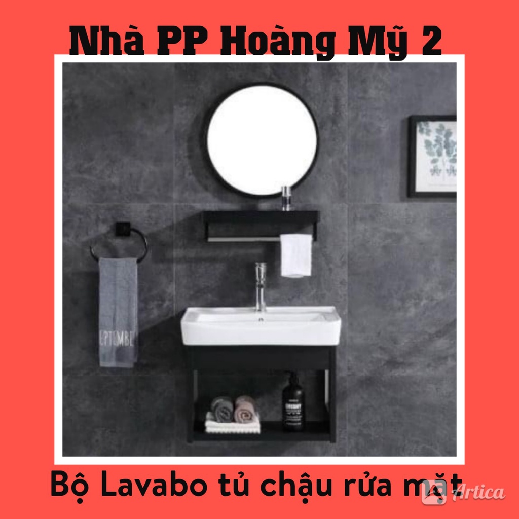 Bộ Lavabo Tủ Chậu Rửa Mặt Gương Mini Thiết Bị Vệ Sinh Phòng Tắm