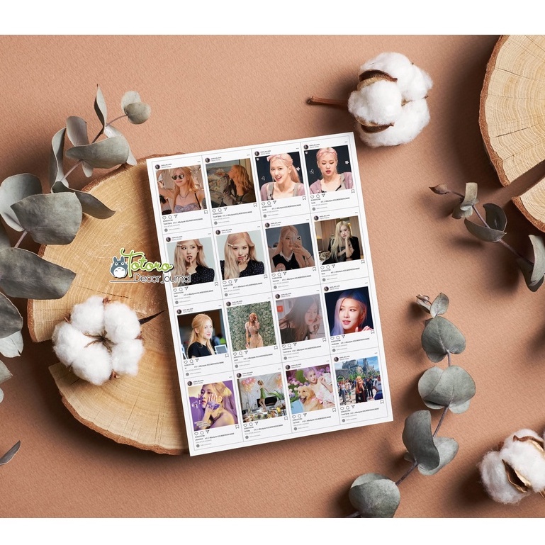 Hình dán Rose Blackpink khổ a4 chưa cắt