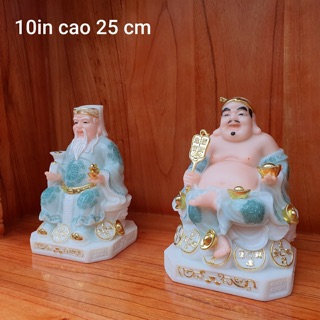 Cặp thần tài ông địa đá 10in cao 27 cm mẫu mới rất đẹp