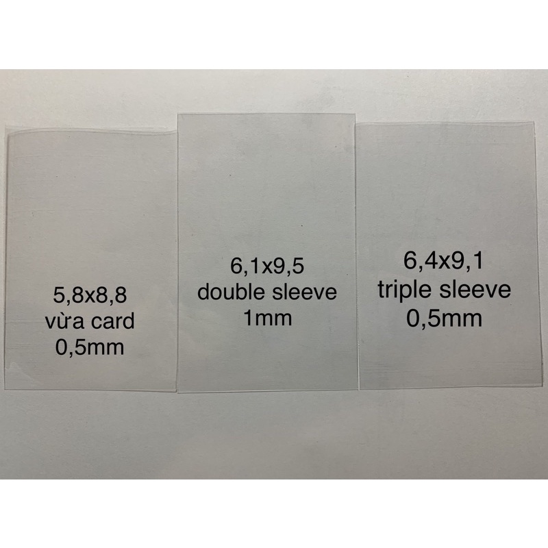 1 chiếc sleeve 6,1x9,5 / 6,4x9,1