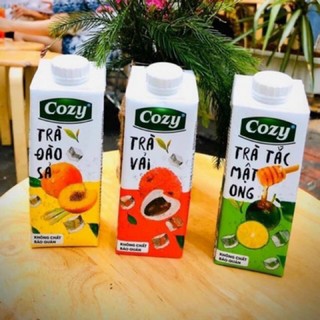 THÙNG 24 hộp Trà Cozy vị Đào Sả 225ml/ hộp