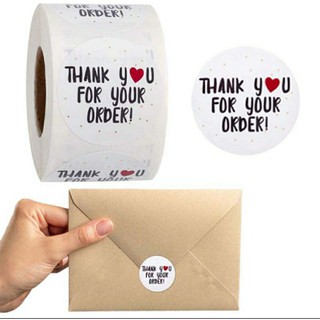 tem nhãn thank you for your oder 2.5cm
