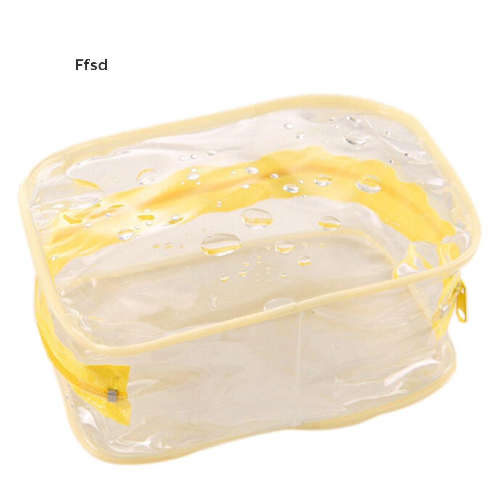 {Ffsd} Túi Nhựa PVC Trong Suốt Có Khóa Kéo Đựng Mỹ Phẩm / Đồ Vệ Sinh Cá Nhân Khi Đi Du Lịch *