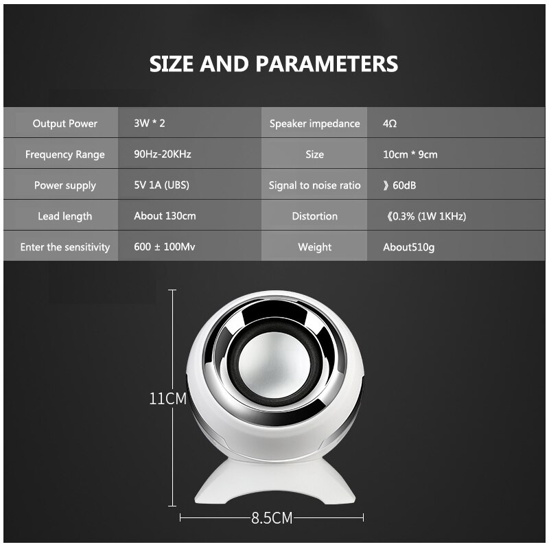 USB Speakers with Line Controller Mini table Computer Speaker  EZEEY Q8