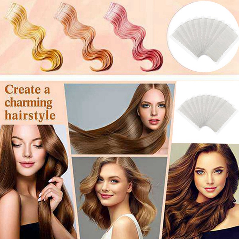 Set 30 Tấm Băng Keo Dán Cố Định Tóc Giả 360 Tabs / Ren Chống Thấm Nước