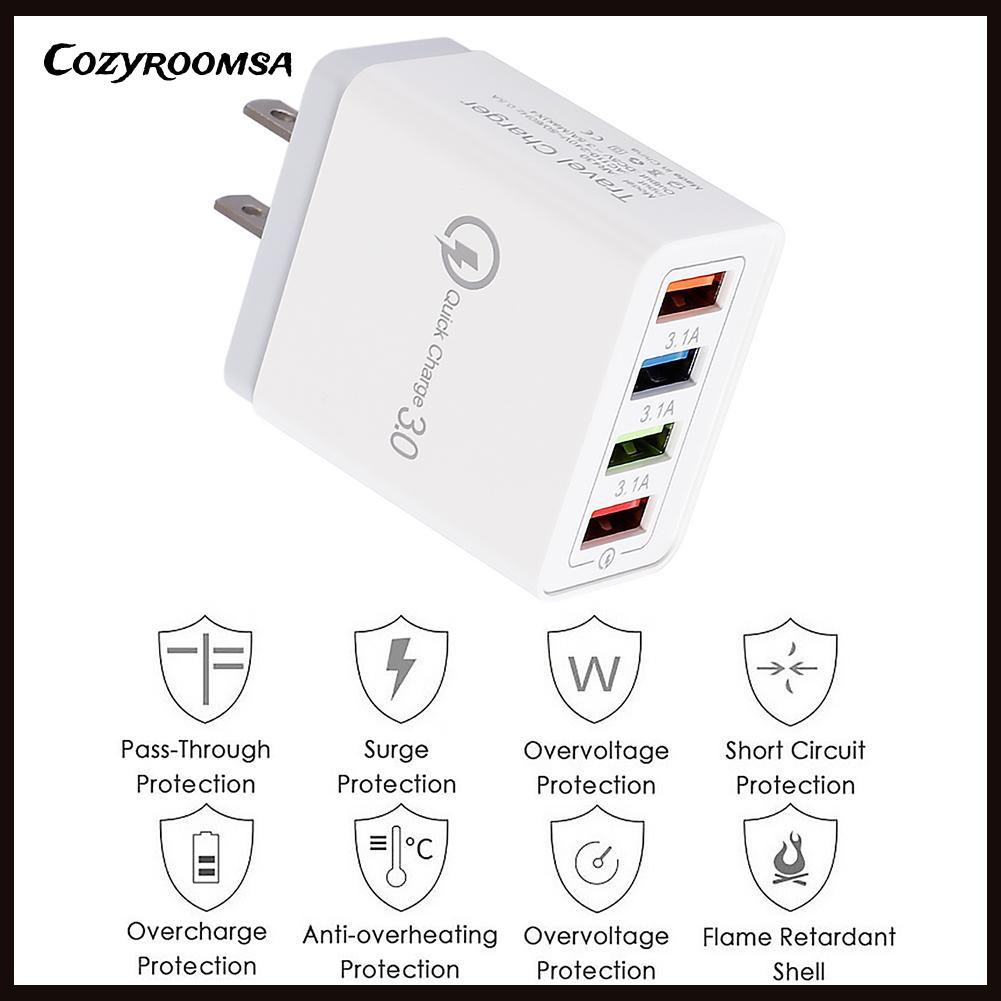 Ổ Cắm Sạc Ra 4 Cổng Usb Tiện Dụng