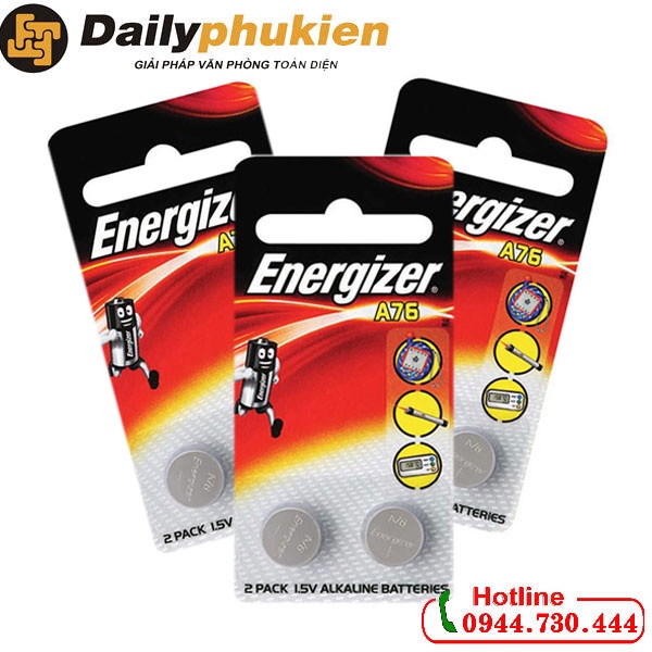 Pin A76 Energizer LR44 AG13 vỉ 2 viên dailyphukien