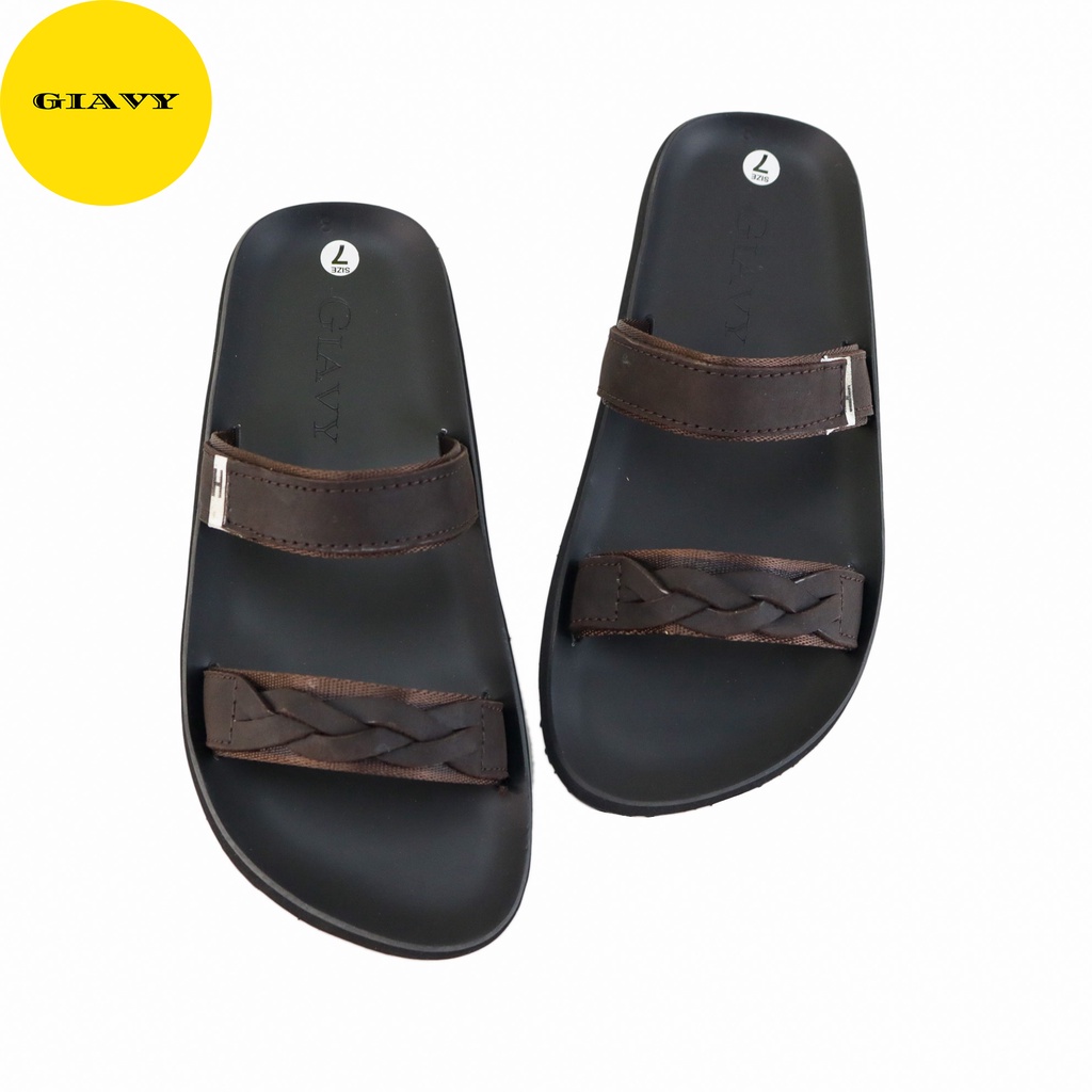 Dép nữ quai da DTK532 - GIÀY GIAVY