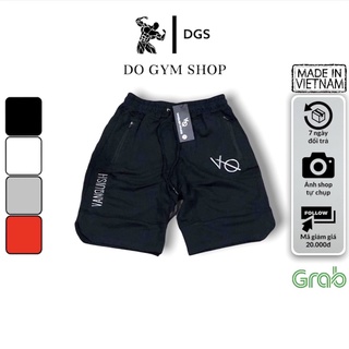 Quần thun nam thể thao DO GYM SHOP logo thêu, thun poly 4 chiều thoáng mát