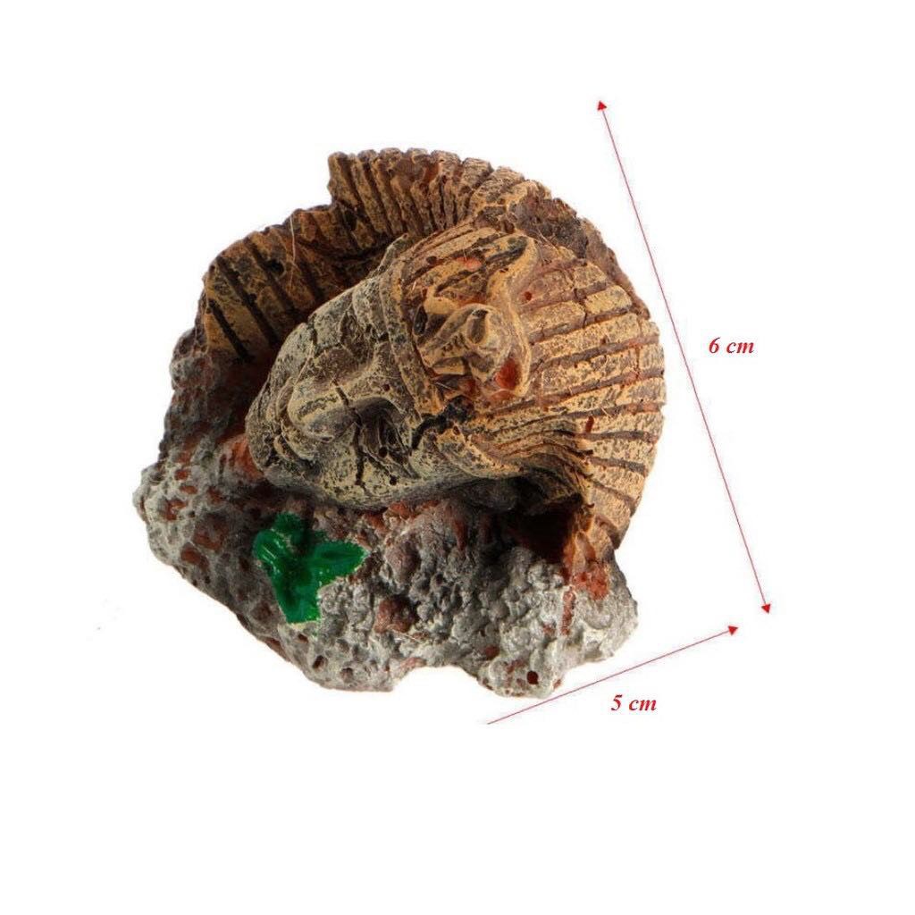 Tượng đầu nhân sư đổ nát trang trí bể cá thuỷ sinh