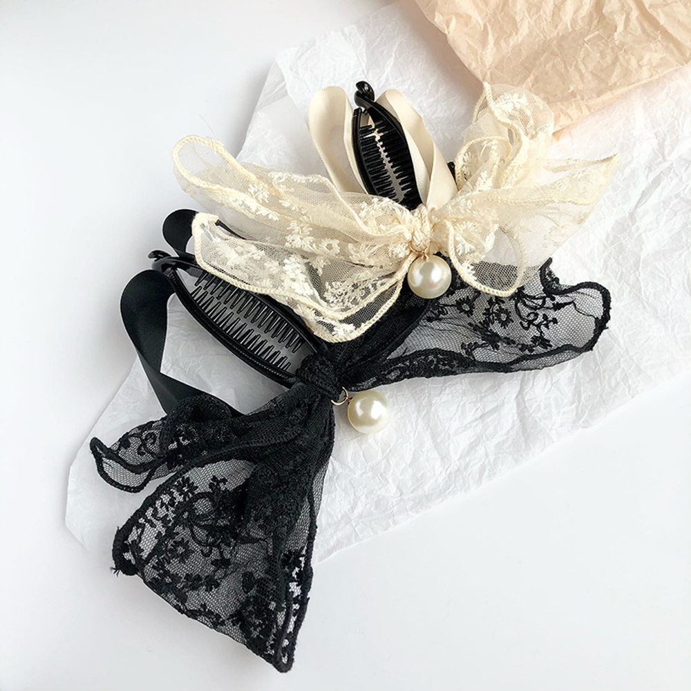 Kẹp tóc đính nơ dễ thương xinh xắn dành cho phái nữ