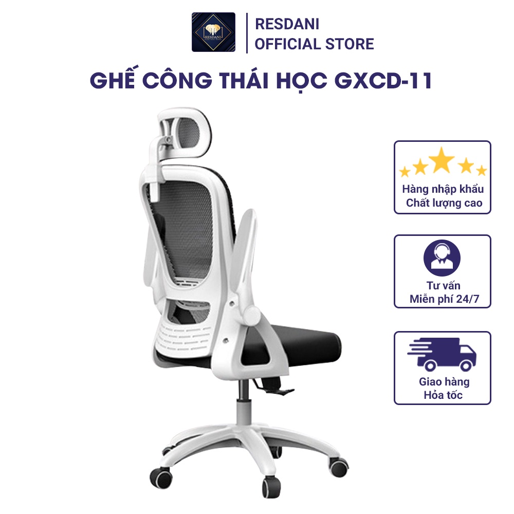 Ghế Xoay Văn Phòng Công Thái Học Resdani ,Làm Việc GXCD11(Có Video Sản Phẩm)