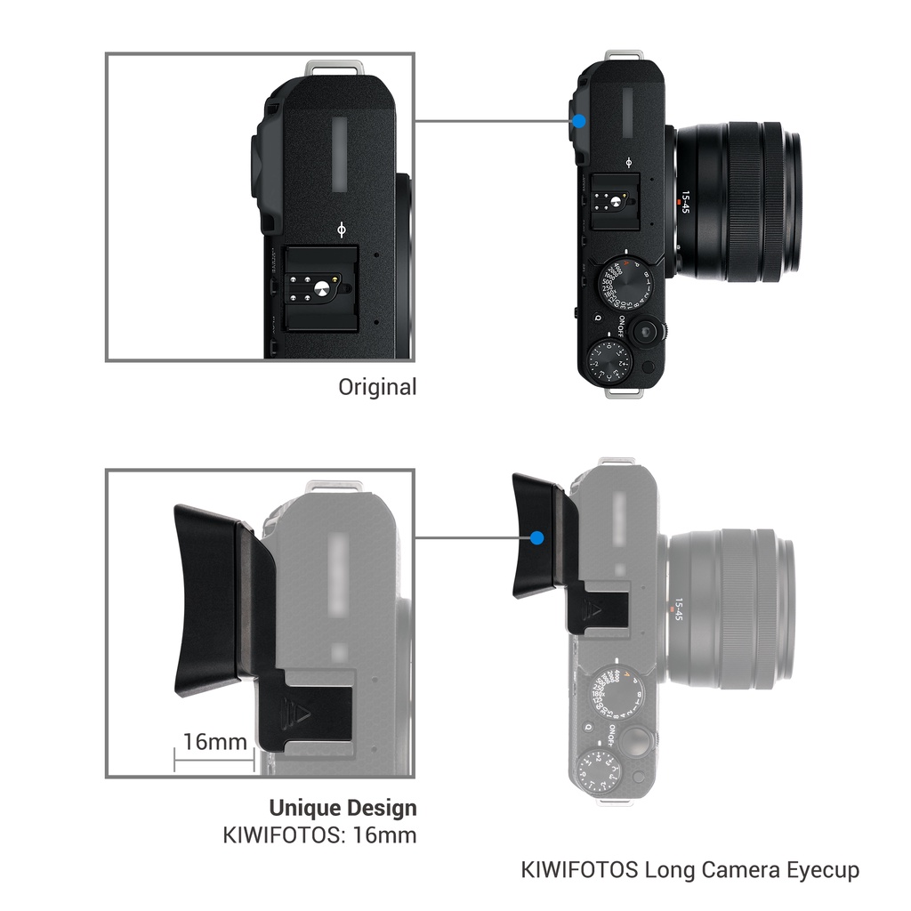 Ngàm Gắn Máy Ảnh Mở Rộng Bằng Silicone 2 Trong 1 KE-XE4 Cho Fuji Fujifilm X-E4 XE4